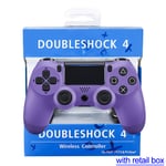 Ps4 Controller, Wireless Controller for Playstation 4, Bluetooth Game Controller, Double Vibration, Headphone jack Ergonomic LED lighting with USB cable connection,PURPLE