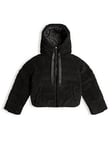Hunter Wanderer Shearling Insulated Short Puffer Jacket - Black