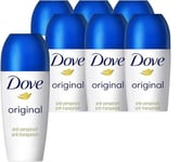 Dove Roll-On Deodorant, 6 x 50ml