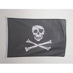 Pavillon nautique Pirate tête de mort 45x30cm - Drapeau de bateau corsaire 30 x 45 cm - AZ FLAG