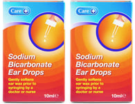 Care+ Sodium Bicarbonate Ear Drops 10ml | MAX ONE PER ORDER |  X 2