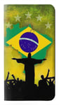 Brazil Football Soccer Map Flag PU Leather Flip Case Cover For Sony Xperia 1 II