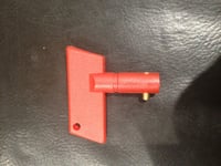 Extra nyckel huvudströmbrytare röd röd, extra