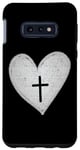 Coque pour Galaxy S10e Jésus vous aime cœur avec croix religieuse bible chrétienne