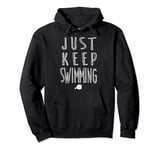 Disney Pixar Finding Dory Just Keep Swimming Text Pullover Hoodie