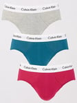 Calvin Klein 3 Pack Hip Brief - Multi, Assorted, Size S, Men