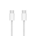 Linocell Flätad USB-C- till USB-C-kabel Vit 0,5 m