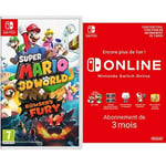 Nintendo SUPER MARIO 3D WORLD+BOWSER FURY Switch Switch Online - Abonnement 3 Mois (Code de téléchargement)