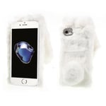 Kaninform varm päls Tpu mobiltelefonfodral för Iphone Se (2020)/se (2022)/8/7 4,7 tum - Vit -xx White