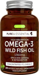 Pure & Essential High Absorption Omega-3 Wild Fish Oil 1360Mg, EPA DHA 1000Mg &