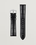 HIRSCH Duke Embossed Leather Watch Strap Black