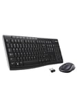 Logitech MK270 Wireless Keyboard and Mouse Combo - US International (Polski) - Tastatur & Mussett - Amerikansk Engelsk - Svart