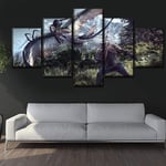 TXCY 5 Canvas Picture 5 Panel Game 3 Wild Hunt Duel Painting Home Wall Decor Picture Canvas Art Print Poster For Living Room