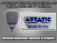 ASTATIC 575-M6 TEARDROP cb radio mic microphone Decal Sticker self adhesive