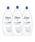 Dove Caring Bath Indulging Cream Soak with 1/4 Moisturising 3x450ml - One Size