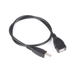 Extension Adapter Cable Trendy USB 2.0 Type A Female to USB B Male Scanner Printer Adapter Cable - Black