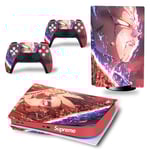 Kit De Autocollants Skin Decal Pour Console De Jeu Ps5 Corps Entier Anti-Rayures Dragon Ball Dragon, Version Cd-Rom T1951