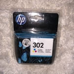 HP No 302 Tri Colour Genuine Printer Ink Deskjet 1110 2130 3630 Series 4520
