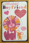 ‘wonderful Boyfriend’ Valentine’s Day Card - 7.5"x4.75" - Glitter