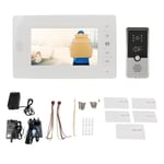 Wired Video Intercom System 7 Inches Video Doorbell Door Phone System HD Cam GF0