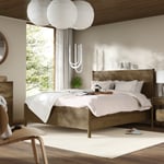 IKEA IKEA TONSTAD sovrumsmöbler, set om 3, inkl sängförvaring/brun betsad ekfaner, 180x200 cm, cm 180x200 cm