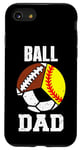 iPhone SE (2020) / 7 / 8 Ball Dad Funny Softball Soccer Football Dad Case