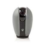 Nedis SmartLife indendørs overvågningskamera, Wi-Fi, Night Vision - Mørkegrå/hvid