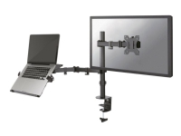 Neomounts FPMA-D550NOTEBOOK - Monteringssats - fullständig rörelse - för LCD-bildskärm/bärbar dator - svart - skärmstorlek: 10-32 - klämma, monterbar, skyddshylsa, disk-monteringsbar