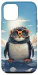 iPhone 15 Pro Cool Penguin with Sunglasses in Ice Water Antarctic Case