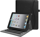 FINTIE Case for iPad 2/3/4 9.7-inch, [Corner Protection] Multi-Angle Viewing Smart Stand Cover w/Pocket, Auto Sleep/Wake for iPad 2, iPad 3 & iPad 4th Gen with Retina Display, Black