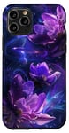 Coque pour iPhone 11 Pro Motif magnolia violet vif astral foncé