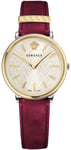 Versace VE8100719 V Circle Guldfarvet/Læder Ø38 mm