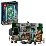 LEGO 76410 Harry Potter Slytherin House Banner Set, Hogwarts Castle Common Room Toy or Wall Display, Collectible Travel Toy with Draco Malfoy Minifigure