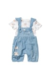 Minnie Mouse Print Cotton T-Shirt and Dungaree 2-Piece Set