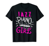 Jazz Piano Girl Cool Retro Jazz Music Lover T-Shirt Present T-Shirt