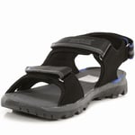 Regatta Men's Kota Drift' Lightweight Hook and Loop Straps Water Friendly EVA Footbed Slip Resistant Sandals Sport, Black/Nautical, 6 UK