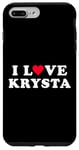 Coque pour iPhone 7 Plus/8 Plus J'aime Krysta, nom correspondant à la petite amie et au petit ami Krysta
