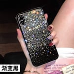 KESHOUJI Gradual Change Fully-jewelled Shiny Diamond Phone Case For iPhone 11 Pro Max X Xr Xs Max Case For iPhone 6 7 8 Plus Cover,Black,For iPhone XR