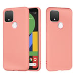 Liquid Silicone Mobilskal Google Pixel 4a 5G - Rosa - TheMobileStore Google Pixel 4a 5G tillbehör