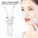 (White)USB Charging Electric Cotton Thread Epilator Facial Body Hair Remove BGS