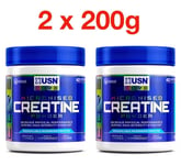 USN Micronised Creatine Powder 100% Creatine Monohydrate 2 x 40 Servings 200g