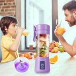 Mini Fruit Juice Mixer Smoothie Blender Bottles Travel 380ML W/ USB Rechargeable