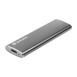 Verbatim Vx500 Disque Dur Externe SSD 1 to Portable Solid State Drive USB 3.2 Gen 2, Lecteur Externe pour Mac, PC, Smartphone et Console de Jeux, Gris Espace