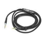 Akozon Câble d'écouteur Câble casque 3,5 mm mâle à mâle Câble audio avec contrôle du volume pour HyperX Cloud