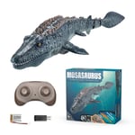 2,4G fjärrkontroll dinosaurie för barn mosasaurus dykleksaker rc båt med ljus spray vatten för simbassäng badrum badleksaker