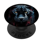 Black Panther Emerging from the Darkness Panther ou Jaguar PopSockets PopGrip Interchangeable