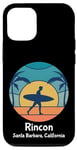 Coque pour iPhone 14 Rincon Santa Barbara California Surf Vintage Surfer Beach