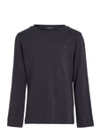 Boys Basic Cn Knit L/S Tops T-shirts Long-sleeved T-shirts Navy Tommy Hilfiger