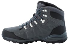 Jack Wolfskin Men's Refugio Texapore Mid M Walking Shoe, Grey Black, 10 UK