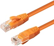 Nätverkskabel MicroConnect oskärmad U/UTP Cat.6a, RJ45, 500MHz, LSZH, 30 meter - Orange